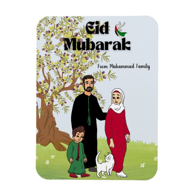 Personalisiertes Thema Eid Mubarak Free Palestine Magnet (Vertikal)