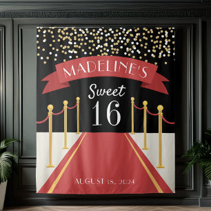 Personalisiertes Thema Red Teppich Sweet 16 Hinter Wandteppich