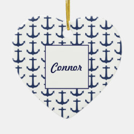 Personalisiertes Themenherz Keramik Ornament