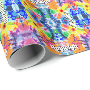Personalisiertes Tie-Dye Geschenkpapier