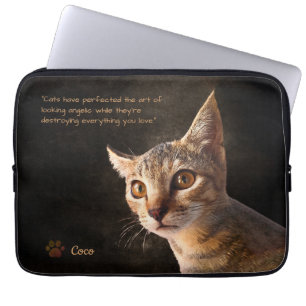 Personalisiertes Tier-Foto Cat Dog Benutzerdefinie Laptopschutzhülle