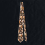 Personalisiertes Tier Foto Muster Dog Brown Krawatte<br><div class="desc">Anpassbar mit dem Hund- oder Katzenbild,  entworfen mit Pfotenabzügen. Modernes Design. Personalisiertes Geschenk deines Hundes. Die Fotovorlage ist von einem hellbraunen/goldenen Retriever. Ideal für Liebhaber von Haustieren,  Hundebesitzer,  Katzenliebhaber,  Tiere oder Haustiere mit Pfoten.</div>