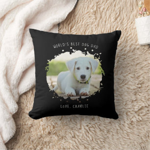 Personalisiertes Tier Foto Splash World's Best Dog Kissen