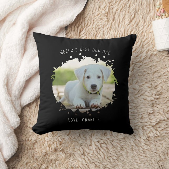 Personalisiertes Tier Foto Splash World's Best Dog Kissen (Decke)