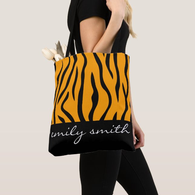 Personalisiertes Tigermuster - Totbeutel Tasche (Von Nahem)