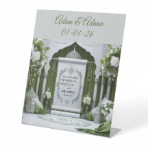 Personalisiertes Tischschild - Islamische Hochzeit