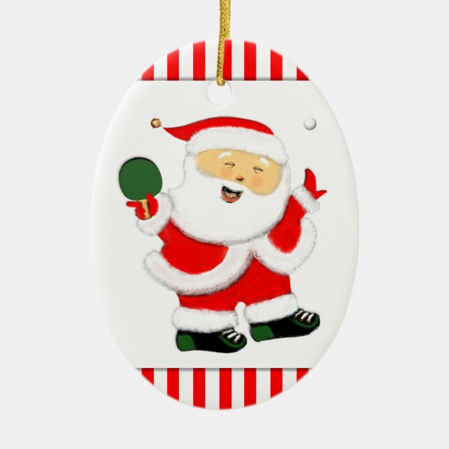 Personalisiertes Tischtennis-Urlaubspensum Keramik Ornament (Vorne)