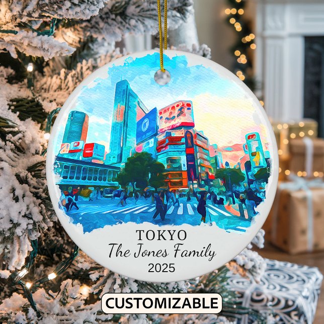 Personalisiertes Tokyo-Ornament, japanisches Gesch Keramik Ornament (Von Creator hochgeladen)