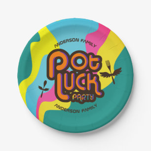 Personalisiertes Topf Glück Essen Party Papa Pappteller