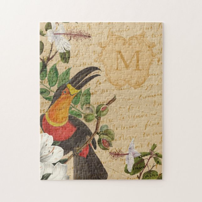 Personalisiertes Toucan Monogram (Vertikal)