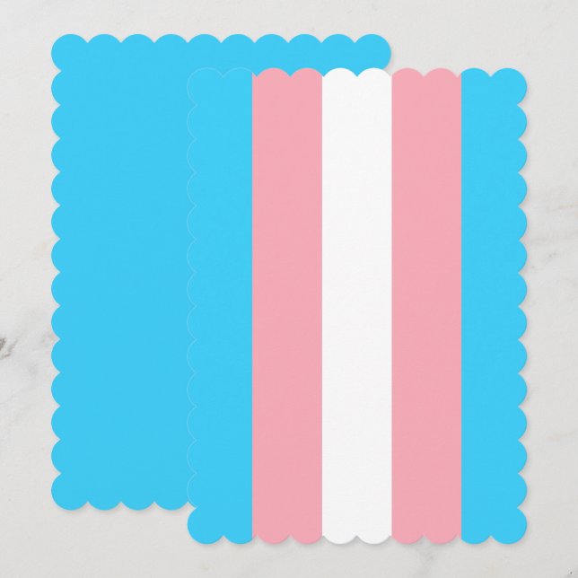 Personalisiertes Transgender-Flag (Vorne/Hinten)