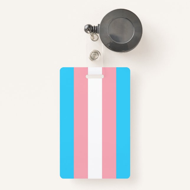 Personalisiertes Transgender-Flag Ausweis (Vorderseite mit Rechteck)