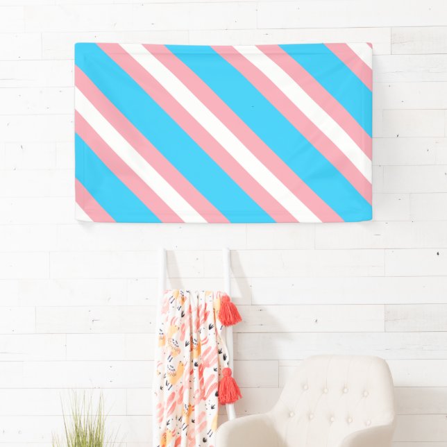 Personalisiertes Transgender-Flag Banner (Insitu)