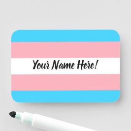 Personalisiertes Transgender-Flag Namensschild