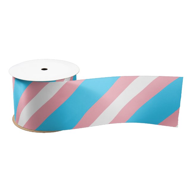 Personalisiertes Transgender-Flag Satinband (Spule)