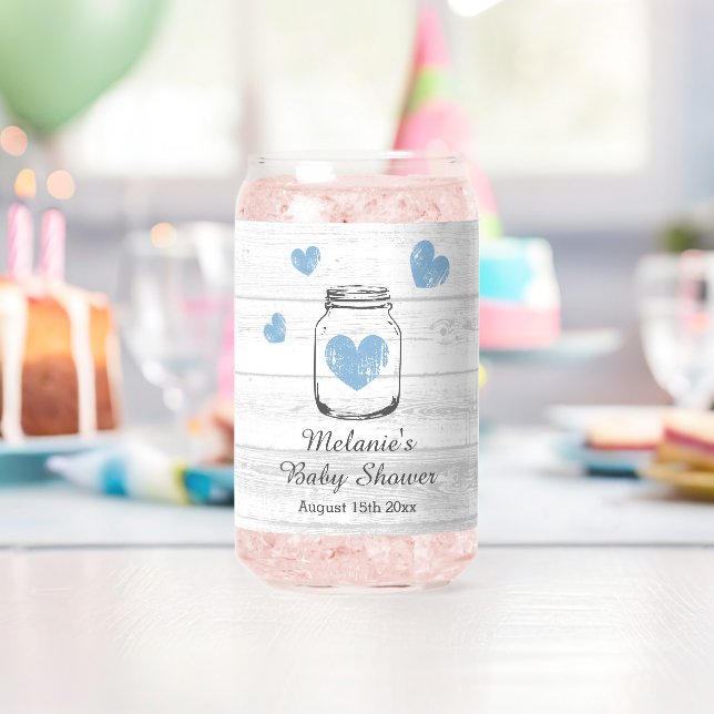 Personalisiertes trendiges Baby Duschbad Party kan Dosenglas (Insitu (Geburtstag))