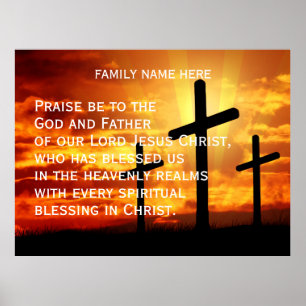 PERSONALISIERTES TRENDIGES BIBELVERS CHRISTLICHES POSTER