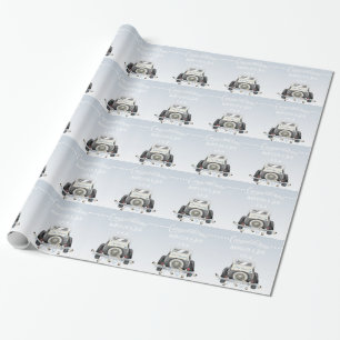 Personalisiertes trendiges Hochzeitszettel Geschenkpapier