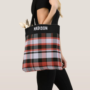 Personalisiertes Trendiges Modernes Karo Tasche