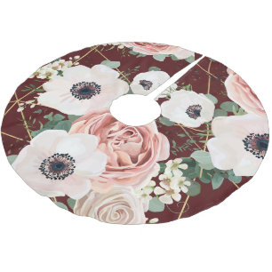 Personalisiertes Treppenhaus Geometrisches Garden  Polyester Weihnachtsbaumdecke