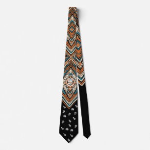Personalisiertes tribal geometrisches Vatertagsges Krawatte