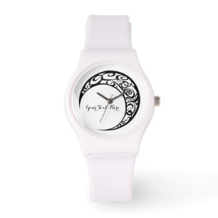 Personalisiertes Tribal Moon Symbol Armbanduhr