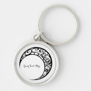 Personalisiertes Tribal Moon Symbol Schlüsselanhänger