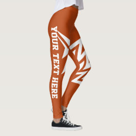 Personalisiertes tribal Star Design Rost Orange Leggings