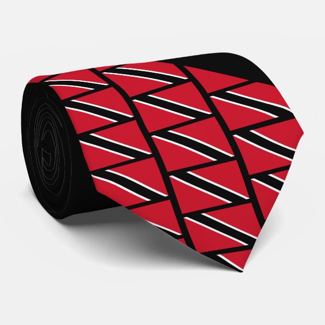 Personalisiertes TRINIDAD FLAG Monogramm Krawatte (Gerollt)