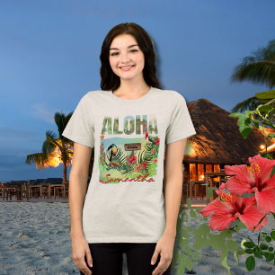 Personalisiertes Tropenparadies Aloha Tri-Blend Shirt