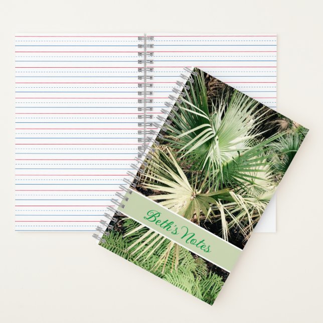 Personalisiertes Tropical Graphic Palm Tree Notebo Notizbuch (Innen)