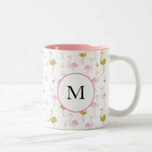 Personalisiertes tropisches Flamingo Zwei-Tone-Tas Zweifarbige Tasse