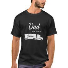 Personalisiertes Trucker-Dad-Shirt mit Sattelzug 