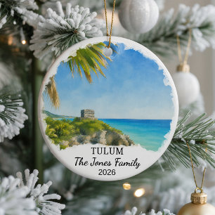 Personalisiertes Tulum-Keramik-Ornament, Benutzerd Keramik Ornament