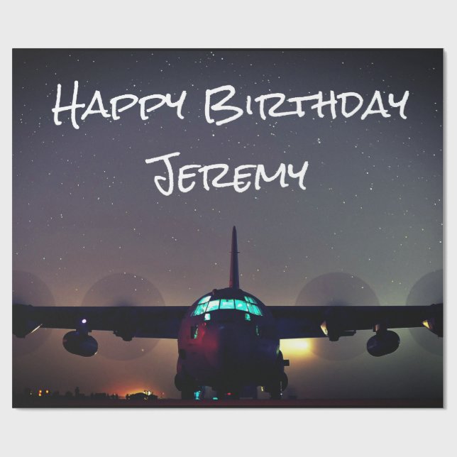 Personalisiertes Turboprop-Triebwerk KC-130 Geschenkpapier (Flach)