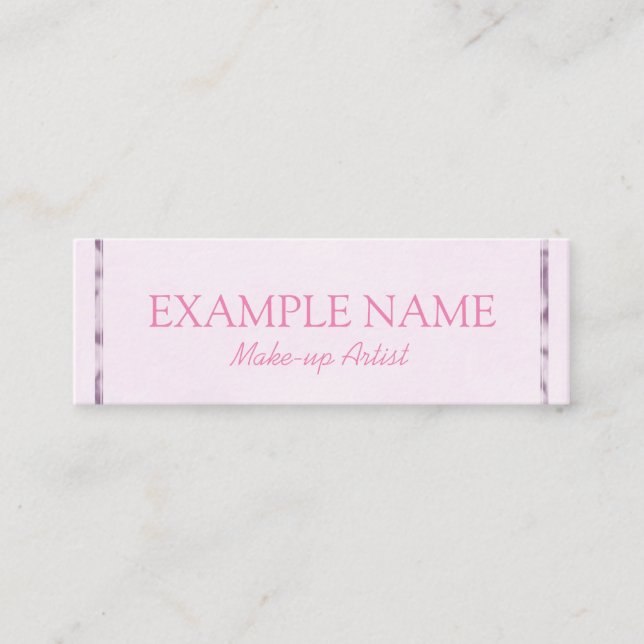 Personalisiertes Twitter "Pink Leaf" Mini Visitenkarte (Vorderseite)