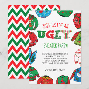 Personalisiertes Ugly Sweater Party Einladung