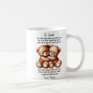 Personalisiertes Umarmen in einer Tasse