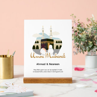 Personalisiertes Umra Mubarak Geschenk Acrylschild