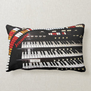 Personalisiertes umschaltbares antikes Organ/roter Lendenkissen