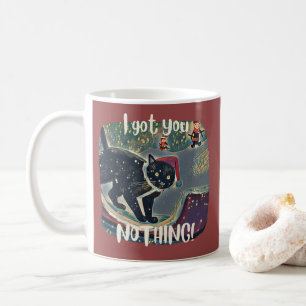 Personalisiertes unartiges schwarzes Katzenschlitt Kaffeetasse