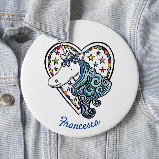Personalisiertes Unicorn Button-Abzeichen Button (Beispiel)