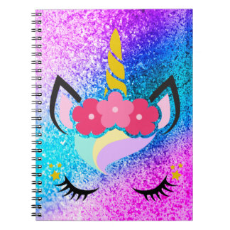 Personalisiertes Unicorn Ombre Notizblock