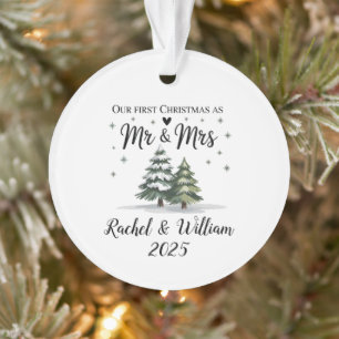 Personalisiertes Unser erstes Weihnachten als Paar Ornament