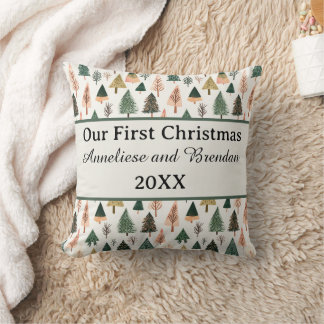 Personalisiertes Unser erstes Weihnachten zusammen Kissen