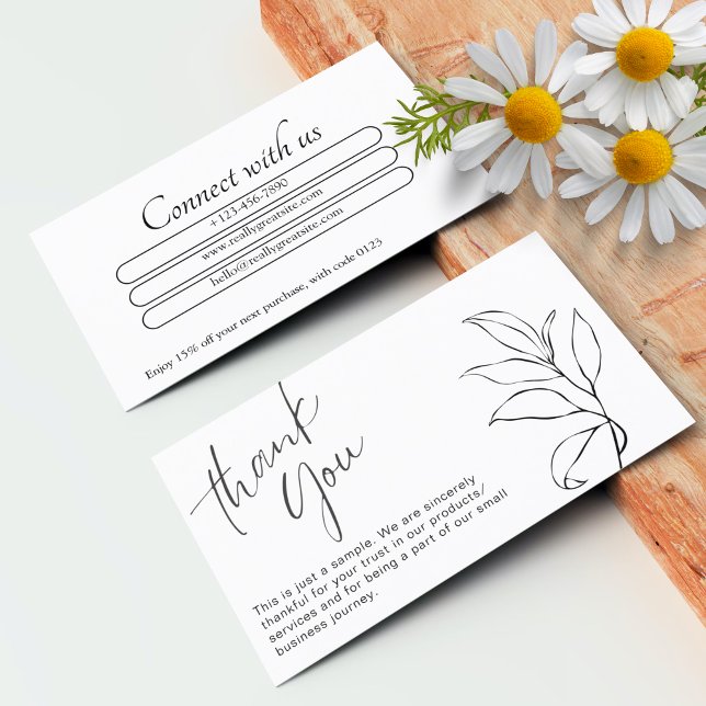Personalisiertes Unternehmen dank Karte (Personalized Business Thank You Card)
