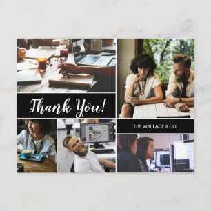 Personalisiertes Unternehmen Foto Collage Vielen D Postkarte