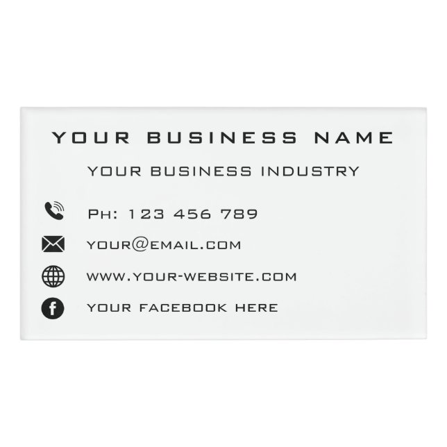 Personalisiertes Unternehmen - Name Ihres Unterneh Namenschild (Vorderseite)