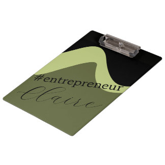 Personalisiertes Unternehmer Namens-Clipbrett Klemmbrett