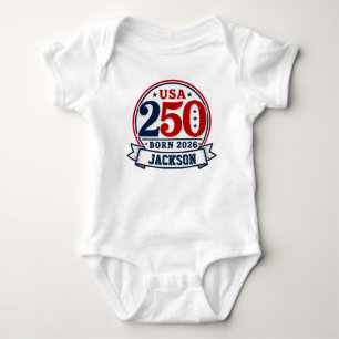 Personalisiertes USA 250 Baby-Body Baby Strampler
